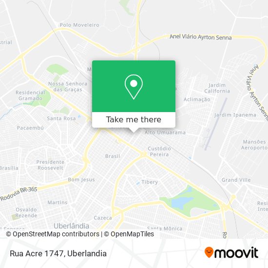 Mapa Rua Acre 1747