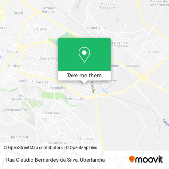 Mapa Rua Cláudio Bernardes da Silva