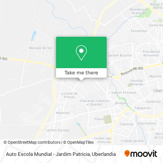 Mapa Auto Escola Mundial - Jardim Patricia