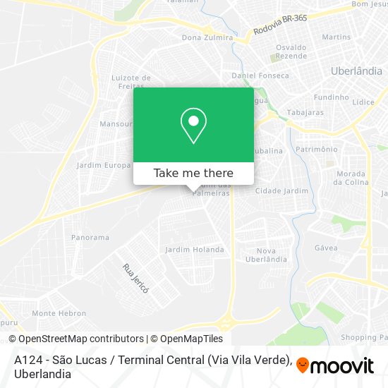 A124 - São Lucas / Terminal Central (Via Vila Verde) map