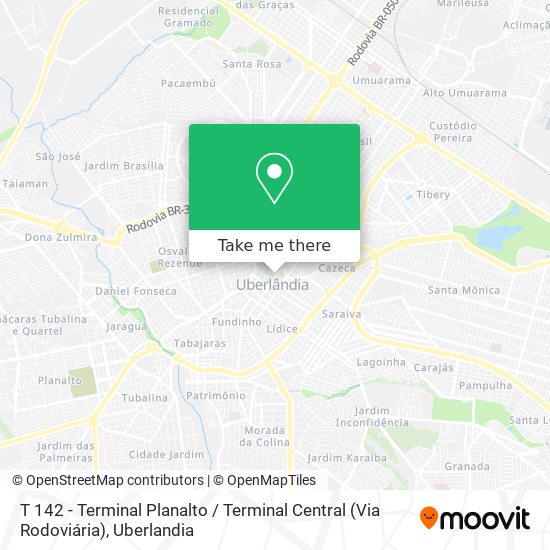 T 142 - Terminal Planalto / Terminal Central (Via Rodoviária) map