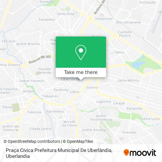 Praça Cívica Prefeitura Municipal De Uberlândia map