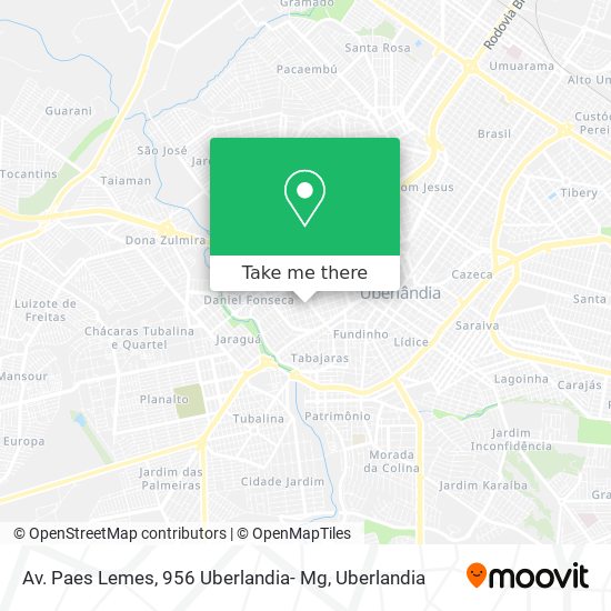 Av. Paes Lemes, 956 Uberlandia- Mg map