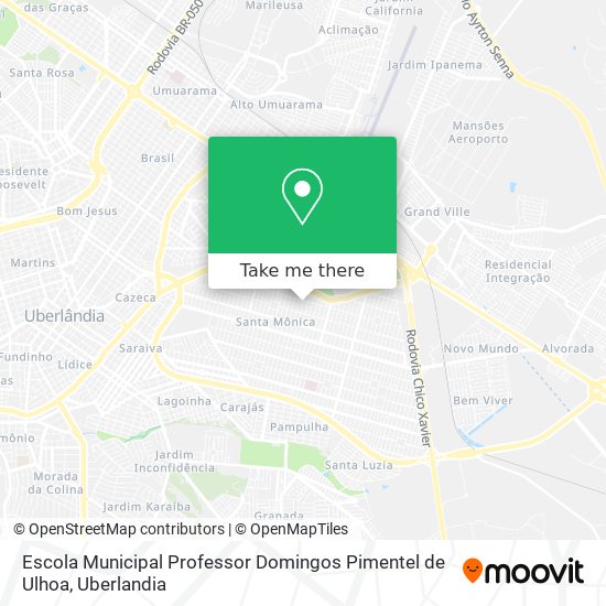 Mapa Escola Municipal Professor Domingos Pimentel de Ulhoa