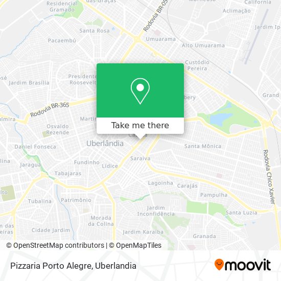 Mapa Pizzaria Porto Alegre