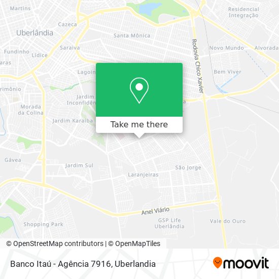Mapa Banco Itaú - Agência 7916