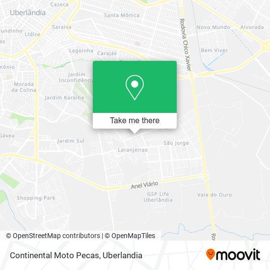 Continental Moto Pecas map