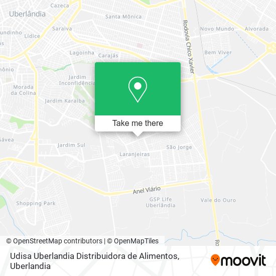 Mapa Udisa Uberlandia Distribuidora de Alimentos