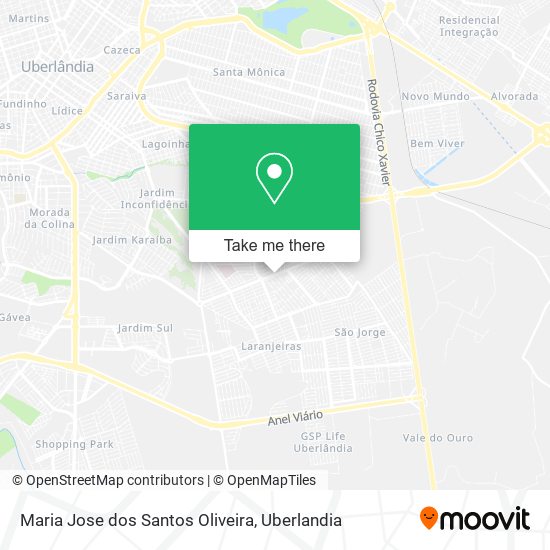 Mapa Maria Jose dos Santos Oliveira