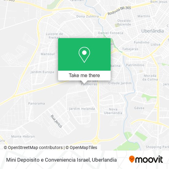 Mapa Mini Depoisito e Conveniencia Israel