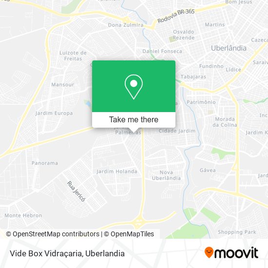 Mapa Vide Box Vidraçaria