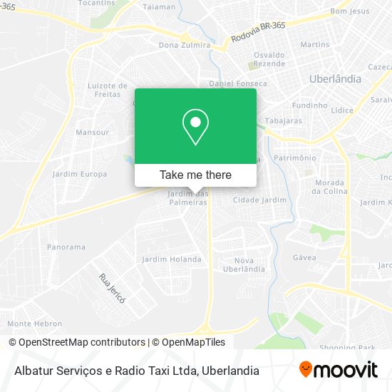 Mapa Albatur Serviços e Radio Taxi Ltda