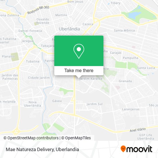 Mae Natureza Delivery map