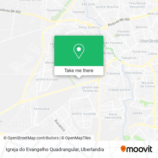 Mapa Igreja do Evangelho Quadrangular