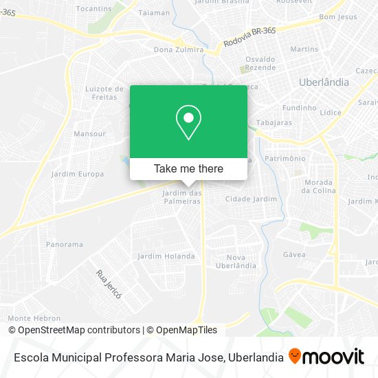 Mapa Escola Municipal Professora Maria Jose