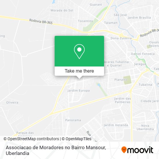 Associacao de Moradores no Bairro Mansour map