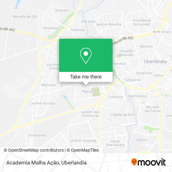 Mapa Academia Malha Ação