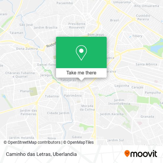 Caminho das Letras map