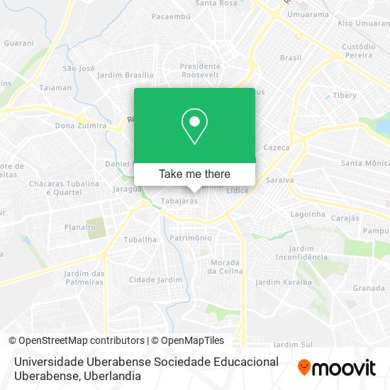 Universidade Uberabense Sociedade Educacional Uberabense map