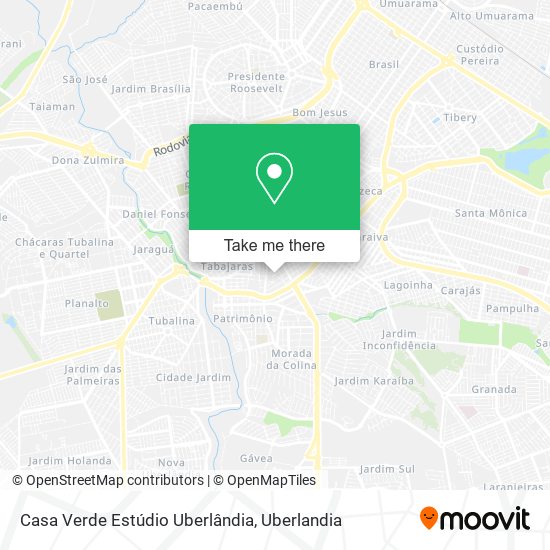 Mapa Casa Verde Estúdio Uberlândia