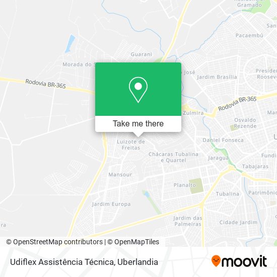 Mapa Udiflex Assistência Técnica
