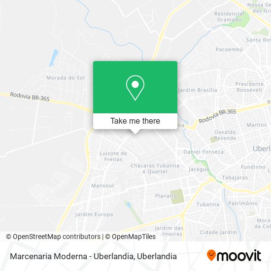 Marcenaria Moderna - Uberlandia map