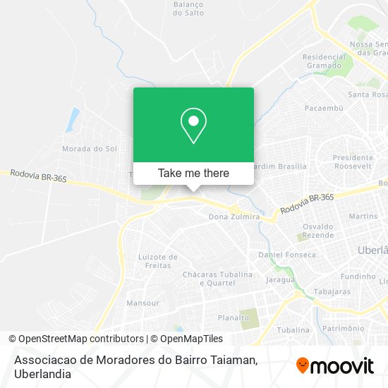 Mapa Associacao de Moradores do Bairro Taiaman