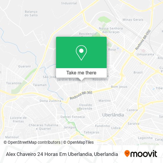 Mapa Alex Chaveiro 24 Horas Em Uberlandia