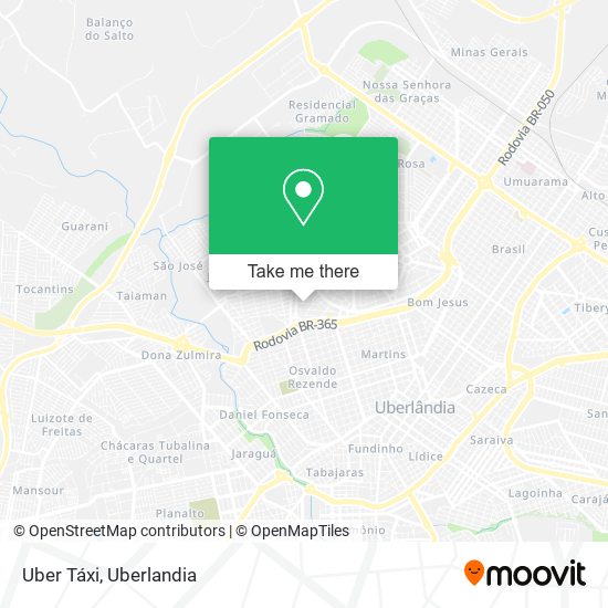 Mapa Uber Táxi