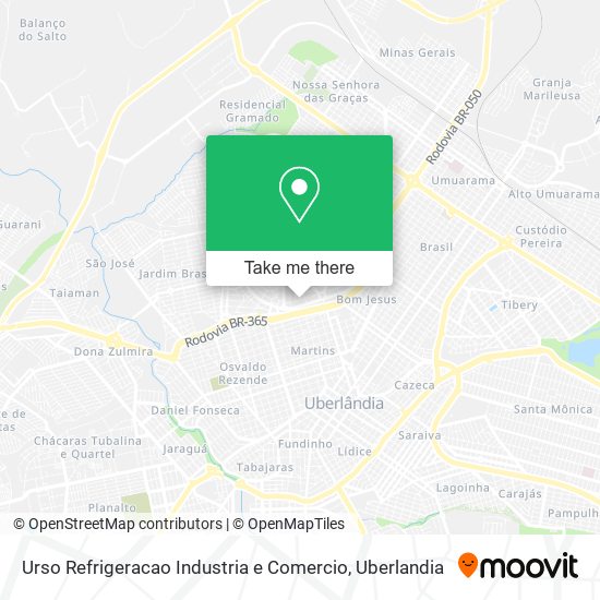 Mapa Urso Refrigeracao Industria e Comercio