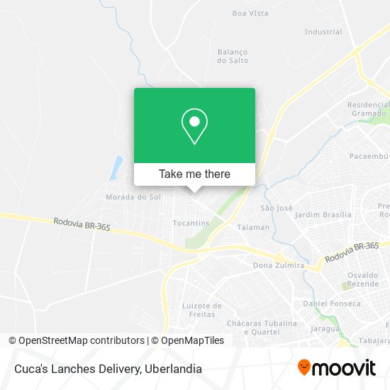 Mapa Cuca's Lanches Delivery