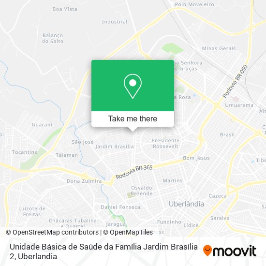 Mapa Unidade Básica de Saúde da Família Jardim Brasília 2