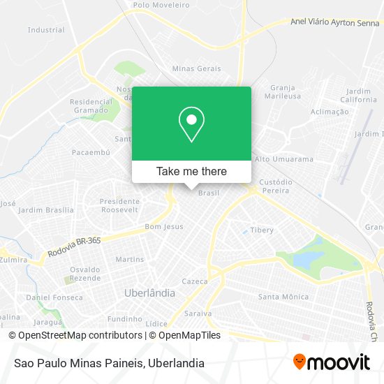 Mapa Sao Paulo Minas Paineis