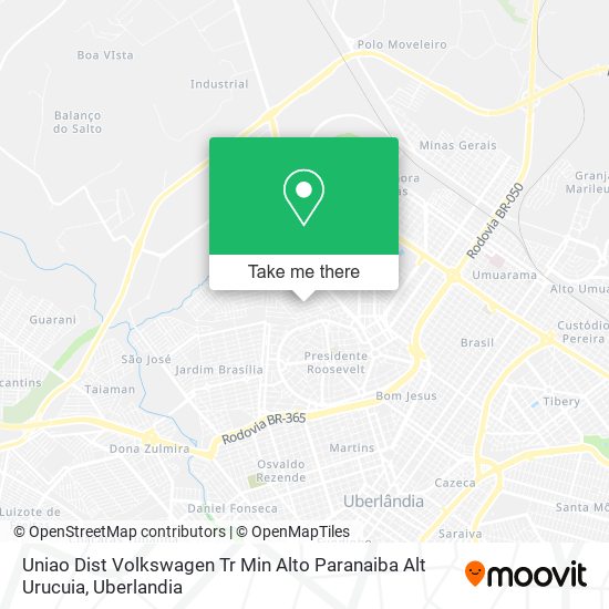 Uniao Dist Volkswagen Tr Min Alto Paranaiba Alt Urucuia map
