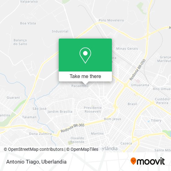 Antonio Tiago map