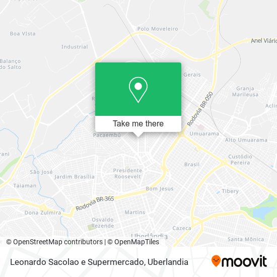 Leonardo Sacolao e Supermercado map