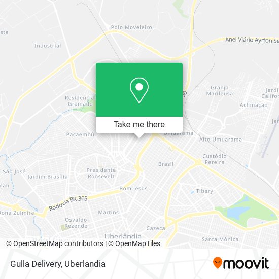 Gulla Delivery map