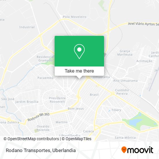 Rodano Transportes map