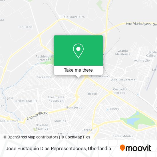 Jose Eustaquio Dias Representacoes map