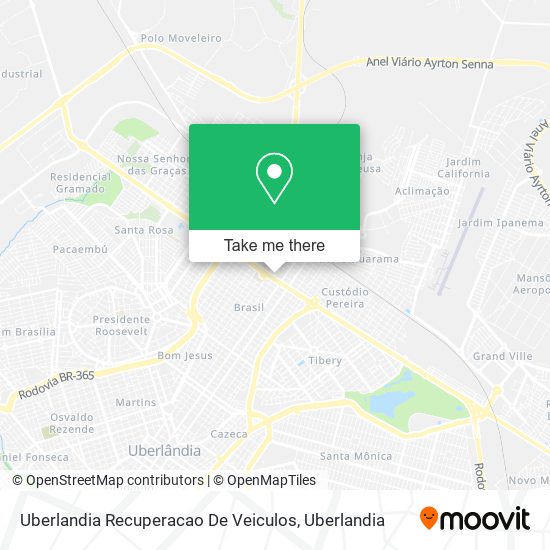 Uberlandia Recuperacao De Veiculos map