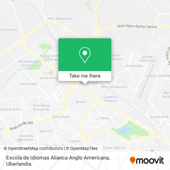 Mapa Escola de Idiomas Alianca Anglo Americana