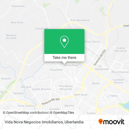 Mapa Vida Nova Negocios Imobiliarios