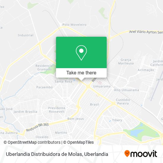 Uberlandia Distribuidora de Molas map