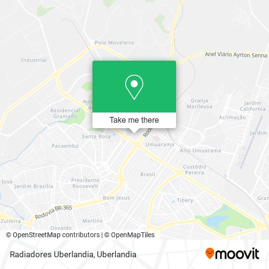 Radiadores Uberlandia map