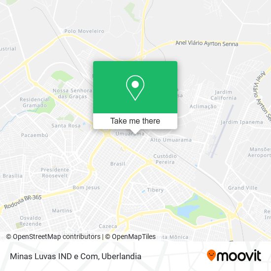 Minas Luvas IND e Com map