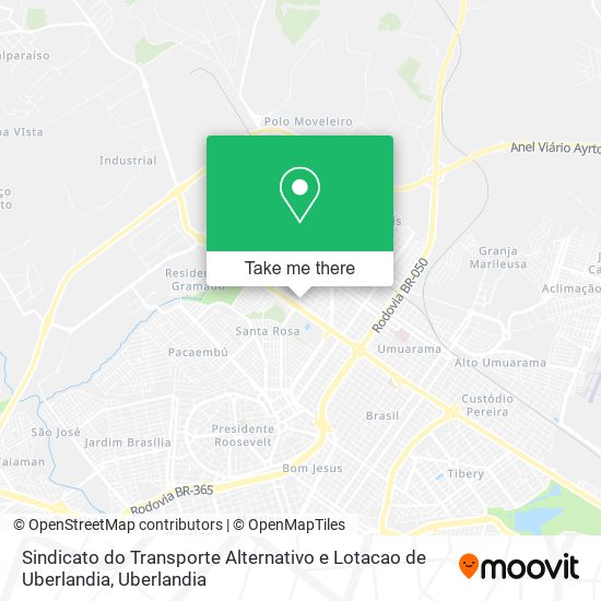 Sindicato do Transporte Alternativo e Lotacao de Uberlandia map