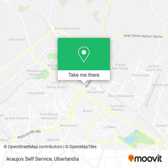 Araujos Self Service map