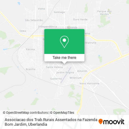 Associacao dos Trab.Rurais Assentados na Fazenda Bom Jardim map