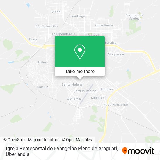 Mapa Igreja Pentecostal do Evangelho Pleno de Araguari