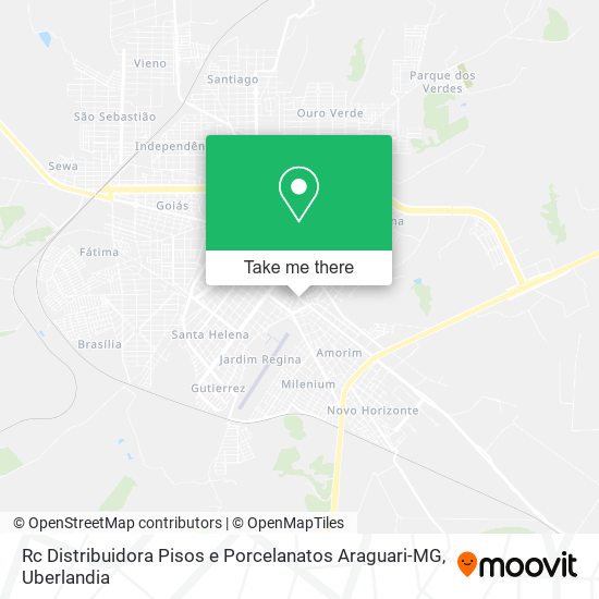 Rc Distribuidora Pisos e Porcelanatos Araguari-MG map